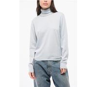 MM4 MM14 - Einfarbiger Rollkragenpullover aus Wolle in Hellblau M