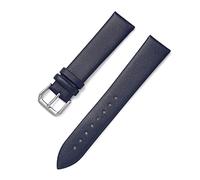 MMAXZ Dünne Lederarmbänder 8-22mm Uhrenarmbänder Uhrenzubehör Weiches Leder 20mm Uhrenarmband Uhrenzubehör, Navy blau, 15mm