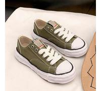 MMY - Dissolve the design toe and body of the shoe-Klassische japanische Sneaker aus Canvas mit dicker Sohle, ideal für Paare, die einen schlichten Re
