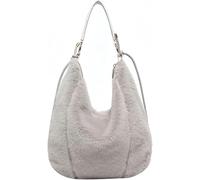 Mnbfc Plush Tote Bag for Women Girl: Plush Shoulder Bag Fluffy Handbag Y2K Bag Adjustable Shoulder Strap for Shopping School Travel Work (Gray)