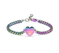 Mnicremation Urnen-Armband für Asche, Herz-Medaillon, Einäscherungsarmband, Gedenkarmband, verstellbare Asche, Gliederhalter, Armreif, Gliederkette für Frauen - Always in my heart, Edelstahl, Kein