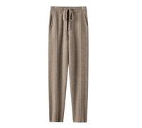 Mnjyihy Damen Jogginghose Aus Kaschmir Modisch Hohe Taille Kordelzug Lässig Gestrickt Haremshose color3 S