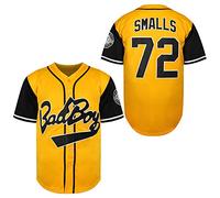 MNMN Biggie Smalls Jersey 10 Bad Boy Shirt 90er Jahre Hip Hop Kleidung Genäht Film Baseball (72 Gelb, XX-Large), gelb