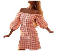 MNRIUOCII Kleid Damen Party Sommerkleider Hohe Taille Partykleid Sommerkleid Damen Lang Schlitz Brautkleider Strandkleid Damen Luftig Casual Lässig Freizeitkleid