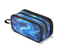 Mnsruu Federmäppchen mit großem Fassungsvermögen, Sonnenblumenfeld, Himmel, Stifteetui, 3 Fächer, tragbarer Aufbewahrungs-Organizer für Teenager, Mädchen, Jungen, Schule, Büro