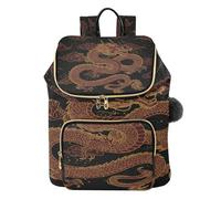 Mnsruu Gesteppter Rucksack für Damen, niedlicher chinesischer Drache, Reise-Laptop-Tasche mit Gepäckgurt und versteckten Taschen, leicht, lässig, Arbeit, Uni, Tagesrucksack (29 × 17 × 36 cm)