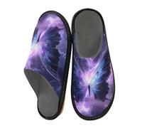 Mnsruu Herren Hausschuhe Lightning Butterfly Warm Fuzzy House Slippers für Frauen Rutschfeste Indoor/Outdoor Sohlen, Lightning Butterfly, 42/43 EU