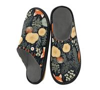 Mnsruu Herren Slipper Forest Fox Warm Fuzzy House Slippers für Frauen Rutschfeste Indoor/Outdoor Sohlen, Waldfuchs, 37.5/38 EU