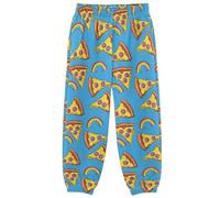 Mnsruu Jogginghose für Jungen, Pizza und Regenbogen, elastische Taille, Sporthose, mit Tasche, mehrfarbig, 7-8 Jahre
