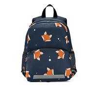 Mnsruu Kinder-Rucksack, Waldtiere, Fuchs, Blau, Kindergarten leichte Büchertaschen für Vorschule, Teenager, Kleinkinder, modischer Tagesrucksack, mehrfarbig, 10.9x5.9x12.9in