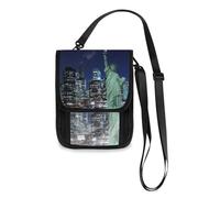 Mnsruu Manhattan Skyline New York City Reisebrieftasche, Reisepasshülle, Kreditkartenhalter, Tasche, Unisex, Crossbody-Börse, Reisebrieftasche mit verstellbarem Riemen, #01, Einheitsgröße, modisch