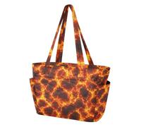 Mnsruu Molten Lava Handtasche für Damen, mit 15,6 Zoll Laptopfach, wasserabweisende Schultertasche für Arbeit, Lehrer/Krankenschwester, Schule, Reisen und Fitnessstudio