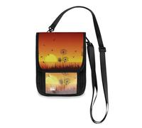 Mnsruu Moonlight Reisebrieftasche mit Löwenzahn-Motiv, Reisepasshülle, Kreditkartenhalter, Tasche, Unisex, Crossbody-Börse, Reisebrieftasche mit verstellbarem Riemen, #01, Einheitsgröße, modisch