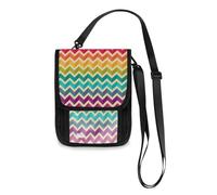 Mnsruu Nahtloses geometrisches Muster mit Zickzack-Motiv, Reisebrieftasche, Reisepasshülle, Kreditkartenhalter, Tasche, Unisex, Crossbody-Börse, Reisebrieftasche mit verstellbarem Riemen, #01,