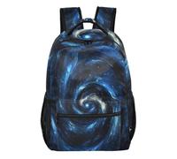 Mnsruu Reise-Laptop-Rucksack, spiralförmiger Sternenhimmel-Rucksack, leicht und wasserabweisend, Schulrucksack für Teenager, Jungen, Mädchen, Erwachsene, Spirale Sternenhimmel, S, Casual