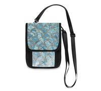 Mnsruu Reisebrieftasche im japanischen Stil mit Marmor-Motiv, Reisepasshülle, Kreditkartenhalter, Tasche, Unisex, Crossbody-Börse, Reisebrieftasche mit verstellbarem Riemen, #01, Einheitsgröße,