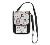 Mnsruu Reisebrieftasche mit niedlichem Pinguin-Motiv, Reisepasshülle, Kreditkartenhalter, Tasche, Unisex, Crossbody-Börse, Reisebrieftasche mit verstellbarem Riemen, #01, Einheitsgröße, modisch