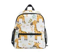 Mnsruu Rucksack für Kleinkinder, Giraffe, Waldtiere, für Jungen, Kinderrucksack, Vorschule, Kindergarten, Büchertasche, Mädchen, Schultasche, 30,5 cm