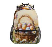 Mnsruu Rucksack mit Auferstehungseiern in der Blume für Schüler Jungen Mädchen Schultasche Kinderrucksack Reise Casual Daypack Rucksack