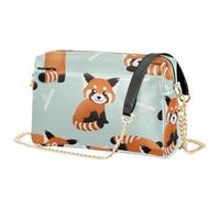 Mnsruu Trendige Umhängetasche für Damen, süße gelbe Ente, Schultertasche mit Fronttasche mit Reißverschluss, leichtes PU-Leder, Reisehandtasche für Handy, Geldbörse, Essentials, Niedlicher roter