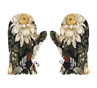 Mnsruu Vintage Flower Bee Kinder Fäustlinge Schneehandschuhe für Jungen Mädchen Winter Skihandschuhe Kleinkind Fäustlinge, mehrfarbig, S Size (Fits 2-4 Years)