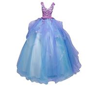 MNSWR Damen Karneval Kleidung Damen-Abschlussballkleid mit Einer Schulter Pailletten, langes Abendkleid(Blau,L)
