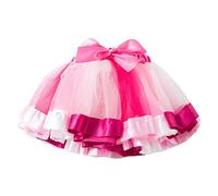 MNSWR Damen Karneval Tüll RockProduktkategorie Skirt 2 Damen-Bonbonfarbe mehrfarbiger Rock mit Stützhalbkörper Puff-Petticoat bunter Tutu Tüll - eleganter Multilayer Rock(Rosa,Einheitsgröße)