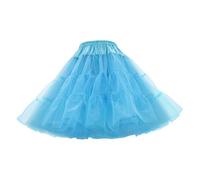 MNSWR Damen Karneval Tüll RockProduktkategorie Skirt 2 - Produkttitel Damenrock mit Bonbonfarbenem Mehrfarbton Stützender Halbkörper Petticoat Bunter Kleiner Kurzer Rock(Himmelblau,M)