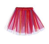 MNSWR Damen Karneval Tüll RockProduktkategorie Skirt Halbfigur Rock - Damen CandyColor Multicolor Rock Support Half Body Puff Petticoat Bunter Kleiner kurzer(Rot,Einheitsgröße)