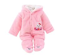 MNSWR Strampler mit Füßen, Baby Weste Mäntel Winter Neugeborenes Baby Mädchen Kleidung Kleinkind Weste Mäntel Winter Fleece Jacken Babysachen Jungen One Piece Schneeanzüge für-Mädchen(Rosa,3-6 Monate)