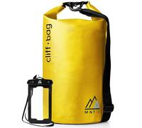 MNT10 Dry Bag ÒCliff-BagÓ in 20L, 30L, 40L I Drybag Rucksack fŸr SUP, Kanu, Kajak I Wasserdichter Packsack mit Schultergurte I Seesack wasserdicht I + GRATIS wasserdichte HandyhŸlle (Gelb, 30L)