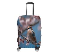 MNVTSKOP A Little Bird Kofferabdeckung, kratzfest, waschbar, Polyester, elastisch, Reisegepäckschutz für Kofferschutz, weiß, XL