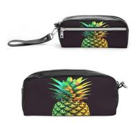 MNVTSKOP Ananas-Make-up-Tasche, kleine Kosmetiktasche, Reiseetui, tragbarer Schreibwaren-Organizer für Frauen, Lehrer
