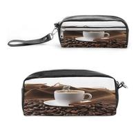 MNVTSKOP Bean Make-up-Tasche, klein, Kosmetiktasche, Reiseetui, tragbarer Schreibwaren-Organizer für Frauen, Lehrer