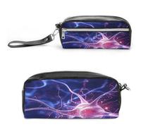 MNVTSKOP Blue Nerve Cell Make-up-Tasche, kleine Kosmetiktasche, Reiseetui, tragbarer Schreibwaren-Organizer für Frauen, Lehrer