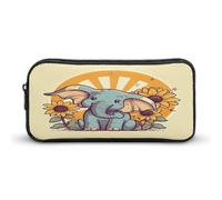 MNVTSKOP Cheery Elefanten-Federmäppchen, großes Fassungsvermögen, Federmäppchen, Büro-Federmäppchen für Männer und Frauen, Schreibtisch-Organizer