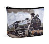 MNVTSKOP Dampflokomotive Zug Kosmetiktasche Große Kapazität Reise Make-up Tasche Trendy Tragbare Kulturtasche für Frauen