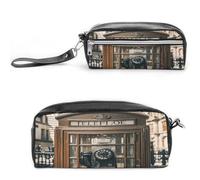 MNVTSKOP England UK Retro-/London-Telefon-Make-up-Tasche, kleine Kosmetiktasche, Reiseetui, tragbarer Schreibwaren-Organizer für Frauen, Lehrer