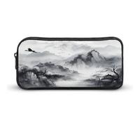 MNVTSKOP Federmäppchen mit abstrakter Tinte, großes Fassungsvermögen, Federmäppchen, Büro-Federmäppchen für Männer und Frauen, Schreibtisch-Organizer