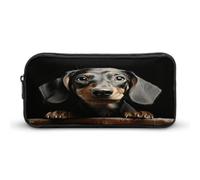 MNVTSKOP Federmäppchen mit Dackel, großes Fassungsvermögen, Federmäppchen, Büro-Federmäppchen für Männer und Frauen, Schreibtisch-Organizer