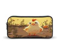 MNVTSKOP Federmäppchen mit Huhn und Küken, großes Fassungsvermögen, Büro-Federmäppchen für Männer und Frauen, Schreibtisch-Organizer