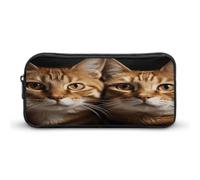 MNVTSKOP Federmäppchen mit Katzenmotiv, großes Fassungsvermögen, Büro-Federmäppchen für Männer und Frauen, Schreibtisch-Organizer