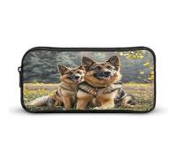 MNVTSKOP Federmäppchen mit Schäferhund, großes Fassungsvermögen, Federmäppchen, Büro-Federmäppchen für Männer und Frauen, Schreibtisch-Organizer