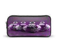 MNVTSKOP Federmäppchen mit weihnachtlichem Ball, großes Fassungsvermögen, Federmäppchen, Büro-Federmäppchen für Männer und Frauen, Schreibtisch-Organizer