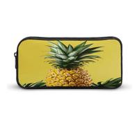 MNVTSKOP Federmäppchen, Motiv: gelbe Ananas, großes Fassungsvermögen, Büro-Federmäppchen für Männer und Frauen, Schreibtisch-Organizer