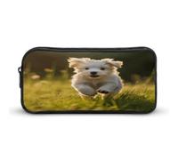 MNVTSKOP Federmäppchen, Motiv: Welpe, Kreuzung des Grases, großes Fassungsvermögen, Federmäppchen, Büro-Federmäppchen für Männer und Frauen, Schreibtisch-Organizer