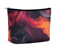 MNVTSKOP Flüssige Aquarell-Kosmetiktasche, großes Fassungsvermögen, Reise-Make-up-Tasche, trendig, tragbar, Kulturbeutel für Damen