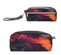 MNVTSKOP Flüssige Aquarell-Make-up-Tasche, kleine Kosmetiktasche, Reiseetui, tragbarer Schreibwaren-Organizer für Frauen, Lehrer