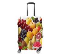MNVTSKOP Fresh Fruits Gepäckabdeckungen, kratzfest, waschbar, Kofferabdeckung, Polyester, elastisch, Reisegepäckschutz für Koffer, Schutzabdeckung, weiß, XL