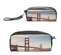 MNVTSKOP Golden Gate Bridge Make-up-Tasche, kleine Kosmetiktasche, Reiseetui, tragbarer Schreibwaren-Organizer für Frauen, Lehrer